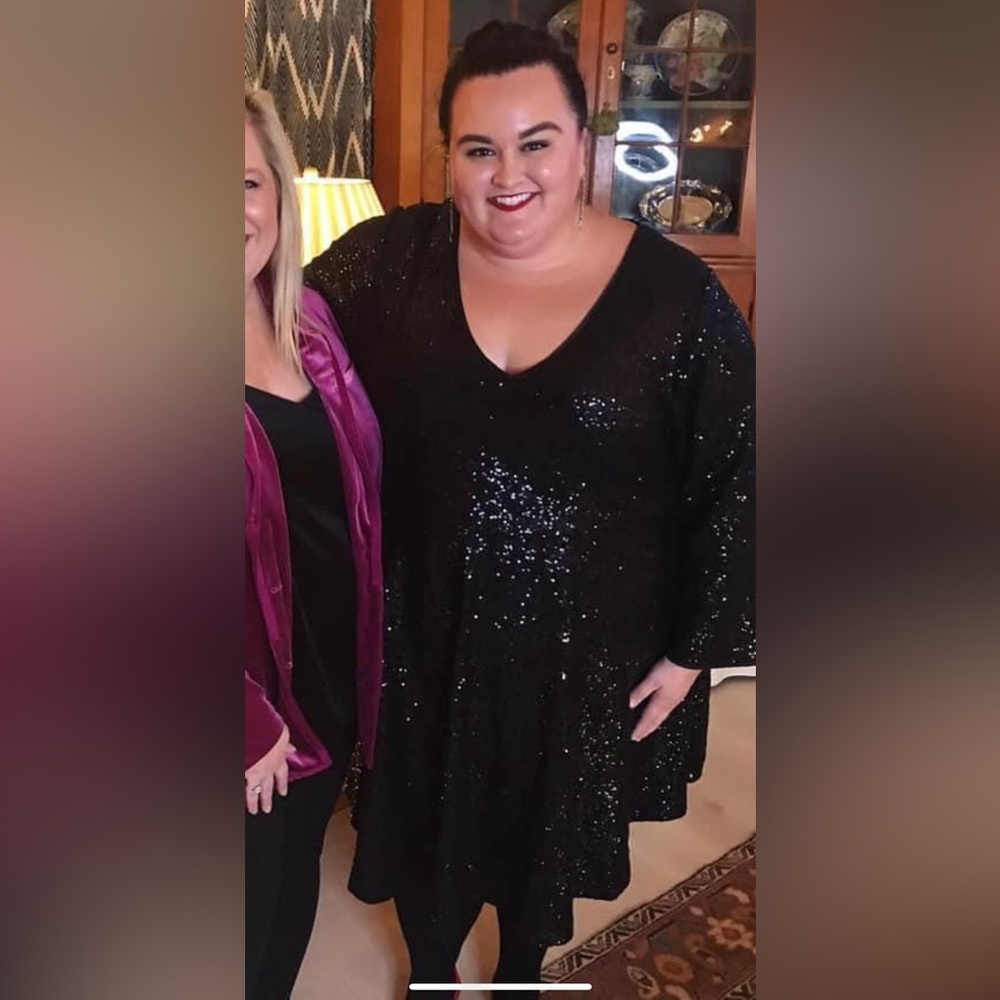Sequin black party dress